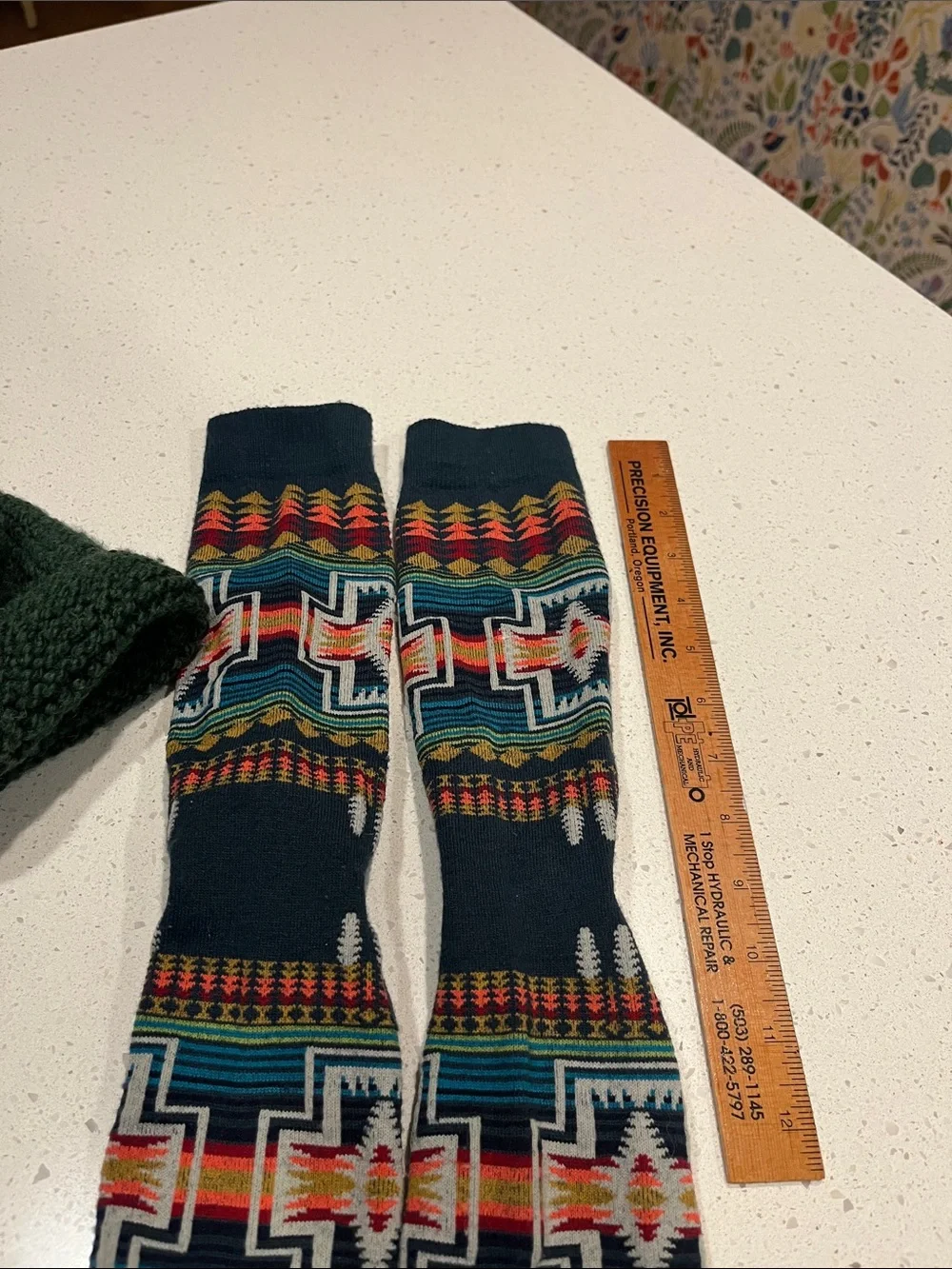 Pendleton Socks and Handmade Green Beanie